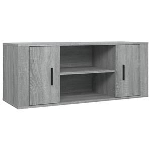 VidaXL Tv-meubel 100x35x40 Cm Bewerkt Hout Grijs Sonoma Eikenkleurig