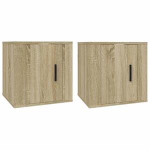 VidaXL Tv-wandmeubels 2 St 40x34,5x40 Cm Sonoma Eikenkleurig