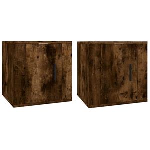 vidaXL TV-Schrank »TV-Wandschränke 2 Stk. Räuchereiche 40x34,5x40 cm« (2-St)