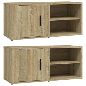 VidaXL Tv-meubels 2 St 80x31,5x36 Cm Bewerkt Hout Sonoma Eikenkleurig