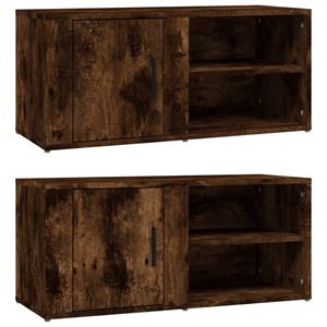 VidaXL Tv-meubels 2 St 80x31,5x36 Cm Bewerkt Hout Gerookt Eikenkleurig
