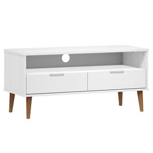 vidaXL TV-Schrank »TV-Schrank Weiß 106x40x49 cm Massivholz Kiefer« (1-St)