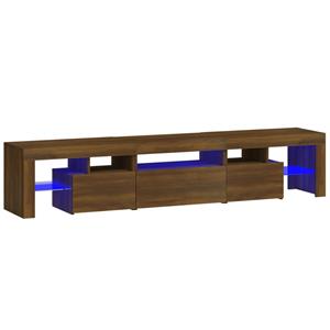 vidaXL TV-Schrank »TV-Schrank mit LED-Leuchten Braun Eichen-Optik 200x36,5x40 cm Lowboard Fernseher«