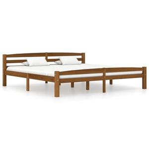 VidaXL Bedframe massief grenenhout honingbruin 180x200 cm