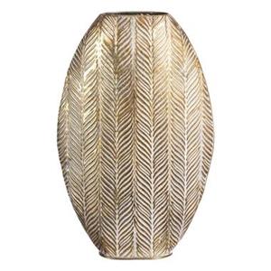Leen Bakker Vaas Tijn - goudkleur - metaal - ovaal - 48,5x32x9,5 cm