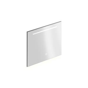 XenZ Badkamerspiegel Bardolino 80x70 cm met Horizontale Verlichtingsbaan en Spiegelverwarming