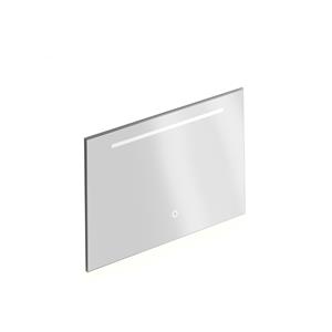 XenZ Badkamerspiegel Bardolino 100x70 cm met Horizontale Verlichtingsbaan en Spiegelverwarming