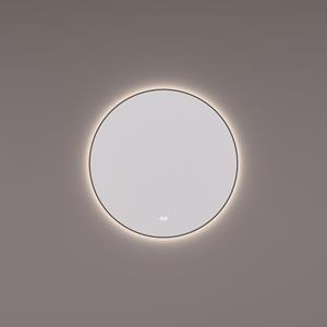 HIPP design 13500 ronde spiegel 70cm matzwart met LED en spiegelverwarming