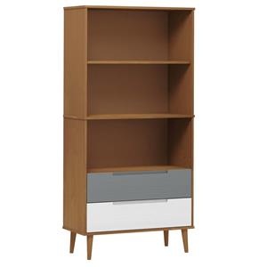 VidaXL Boekenkast 85x35x170,5 Massief Grenenhout Bruin