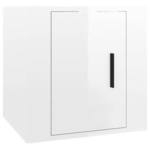 Vidaxl Tv-wandschrank Hochglanz-weiß 40x34,5x40 Cm