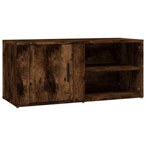 VidaXL Tv-meubel 80x31,5x36 Cm Bewerkt Hout Gerookt Eikenkleurig