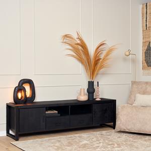 Starfurn Tv meubel Britt Black 200 cm | Twee deuren en twee lades