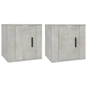 VidaXL Tv-wandmeubels 2 St 40x34,5x40 Cm Betongrijs