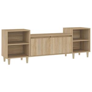 VidaXL Tv-meubel 160x35x55 Cm Bewerkt Hout Sonoma Eikenkleurig