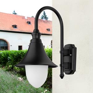 LCD Stijlvolle buitenwandlamp Miranda, zwart