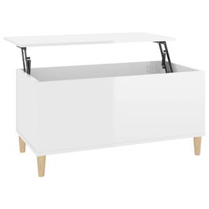 VidaXL Salontafel 90x44,5x45 Cm Bewerkt Hout Hoogglans Wit