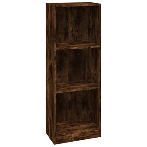 VidaXL Boekenkast 3-laags 40x24x109 Cm Bewerkt Hout Gerookt Eikenkleur