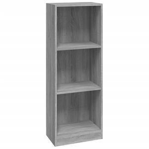 vidaXL Bücherregal »Bücherregal 3 Fächer Grau Sonoma 40x24x109 cm Holzwerkstoff«, 1-tlg.