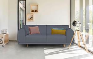andas 2-zitsbank Maroon in een scandinavisch design, met losse kussens