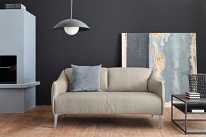 W.Schillig 2-Sitzer sally, mit Metall-Winkelfüßen in Chrom glänzend, Breite 154 cm