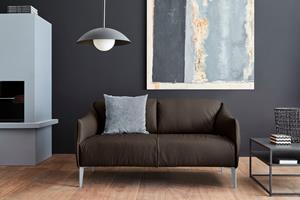 W.Schillig 2-Sitzer sally, mit Metall-Winkelfüßen in Silber matt, Breite 154 cm