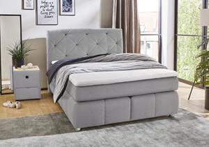Jockenhöfer Gruppe Boxspringbett, mit Kaltschaum-Topper und Rauchglas-Steinen