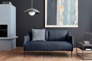 W.Schillig 2-Sitzer sally, mit Metallfüßen in Schwarz pulverbeschichtet, Breite 154 cm