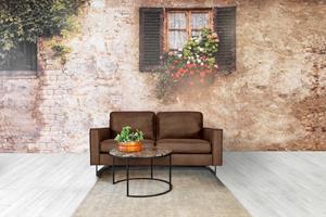 Places of Style 2-zitsbank Pinto met bies en metalen voetjes