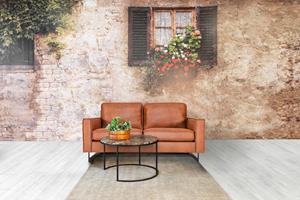 Places of Style 2-zitsbank Pinto met bies en metalen voetjes