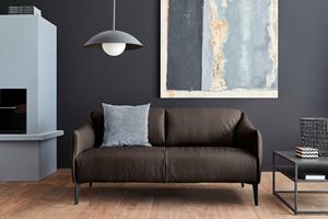 W.Schillig 2,5-Sitzer sally, mit Metall-Winkelfüßen in Schwarz pulverbeschichtet, Breite 174 cm
