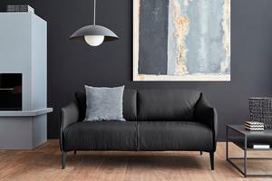 W.Schillig 2,5-Sitzer sally, mit Metall-Winkelfüßen in Schwarz pulverbeschichtet, Breite 174 cm