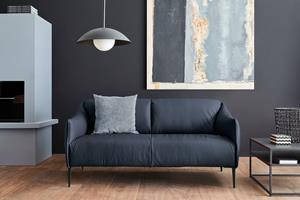 W.Schillig 2,5-Sitzer sally, mit Metallfüßen in Schwarz pulverbeschichtet, Breite 174 cm
