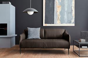 W.Schillig 2,5-Sitzer sally, mit Metallfüßen in Schwarz pulverbeschichtet, Breite 174 cm