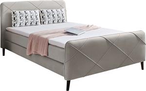 Jockenhöfer Gruppe Boxspringbett, inklusive Topper und Zierkissen, extra weicher Kuschelstoff