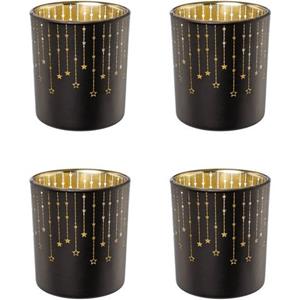 Creativ deco Waxinelichthouder Kerst versiering (4 stuks)