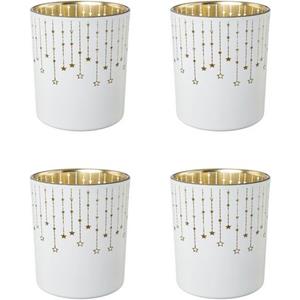 Creativ deco Waxinelichthouder Kerst versiering (4 stuks)