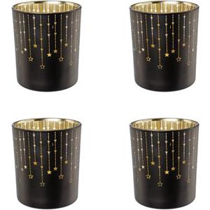 Creativ deco Waxinelichthouder Kerst versiering (4 stuks)