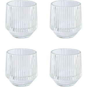 Creativ deco Waxinelichthouder Kerst versiering (4 stuks)