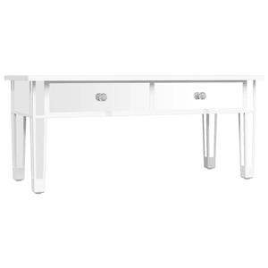 VidaXL Salontafel Gespiegeld 106x45x45 Cm Bewerkt Hout En Glas
