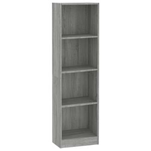 VidaXL Boekenkast 4 Schappen 40x24x143 Cm Bewerkt Hout Grijs Sonoma