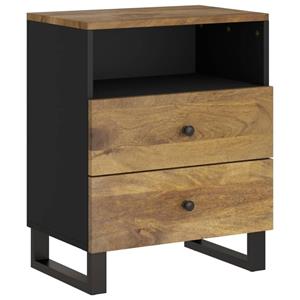 vidaxl Nachtkastje 50x33x62 cm massief mangohout en bewerkt hout