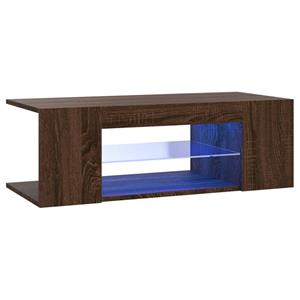 vidaXL TV-Schrank »TV-Schrank mit LED-Leuchten Braun Eichen-Optik 90x39x30 cm« (1-St)