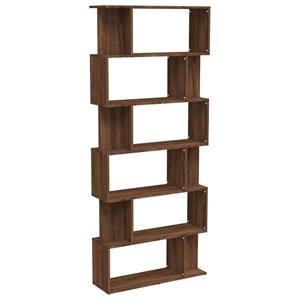 vidaxl Boekenkast/kamerscherm 80x24x192 cm bewerkt hout bruineiken