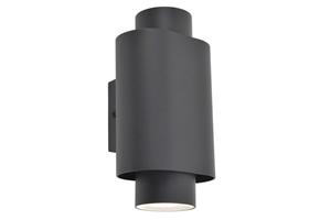 Nordlux Up & down wandlamp donkergrijs met 2 GU10 fittingen Lutec 'Cypres'