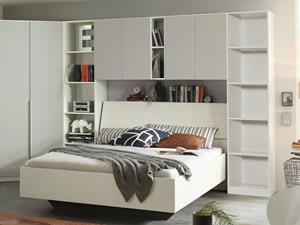 Mobistoxx Brugkast ELVIS 160 cm zijde grijs/wit met boekenkasten