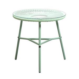 Leen Bakker Bijzettafel Formentera - lichtgroen - 50xØ50 cm