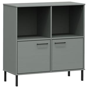 VidaXL Boekenkast Met Metalen Poten Oslo 90x35x90,5 Cm Hout Grijs