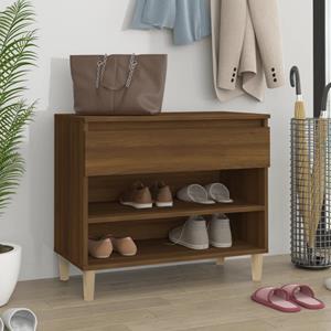 VidaXL Schoenenkast 70x36x60 Cm Bewerkt Hout Bruineikenkleurig