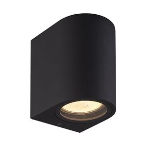 Prios Tetje buitenwandlamp zwart rond 10 cm