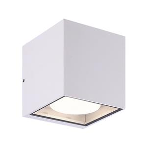 Prios Tetje buitenwandlamp wit hoekig 11,5 cm